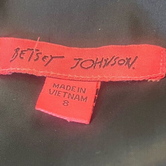 Betsey Johnson Retro Style Gold Red & Blue Metallic Sleeveless Sheath Animal Pri - Picture 5 of 8